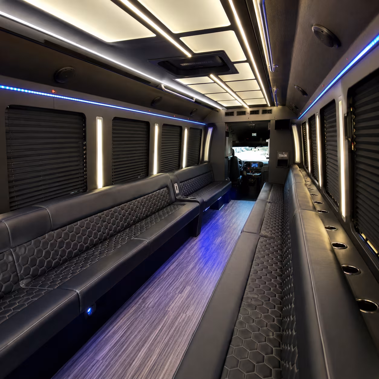 Toledo Bachelor & Bachelorette Transportation party bus interior