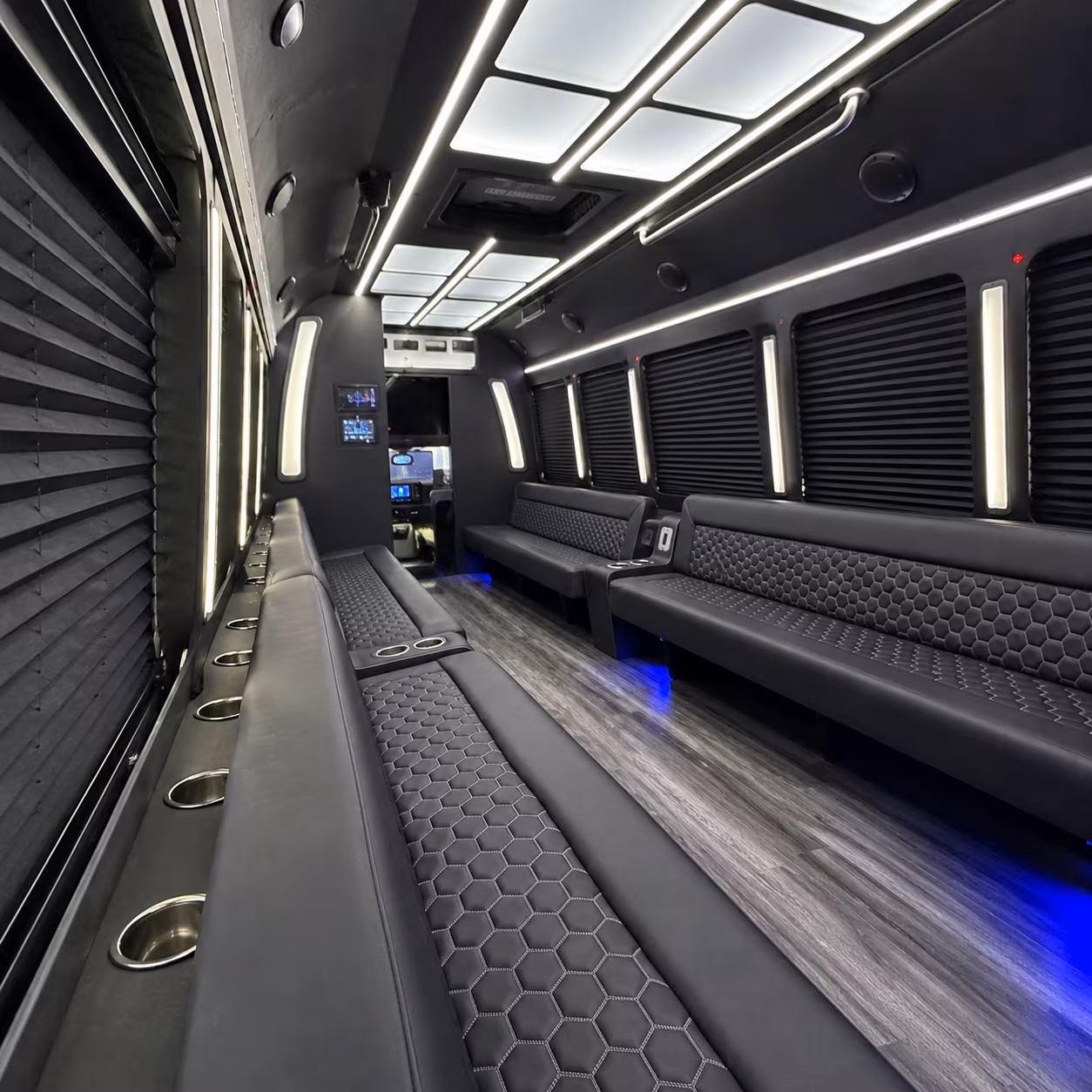 Toledo Concert & Music Festival Transportation party bus interior