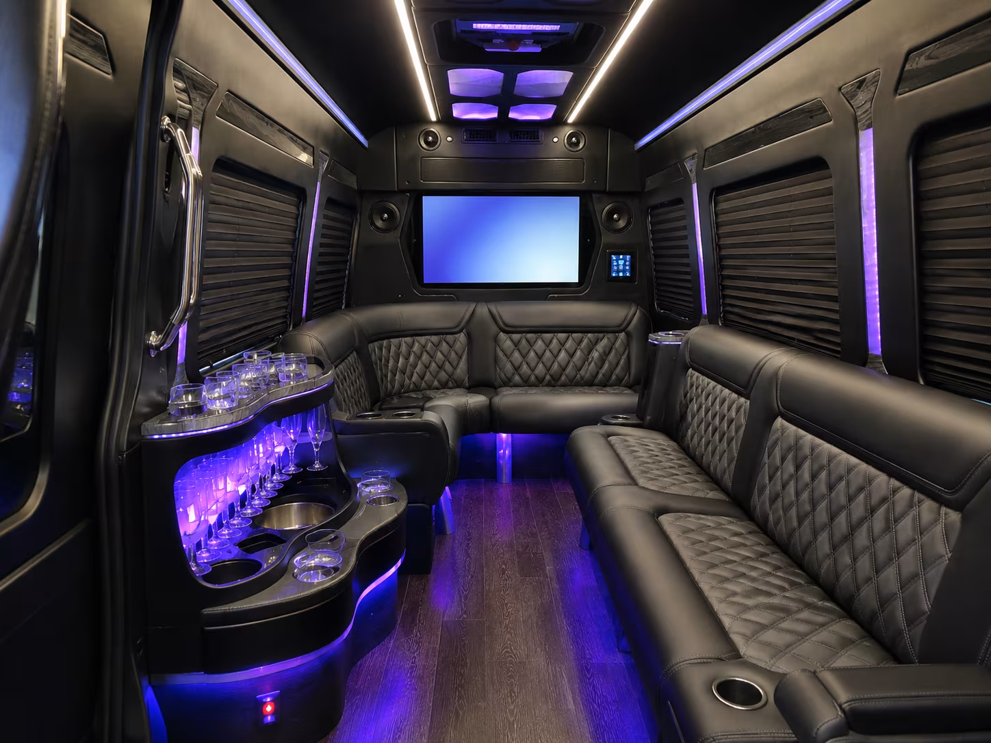 Toledo Corporate Transportation party bus interior