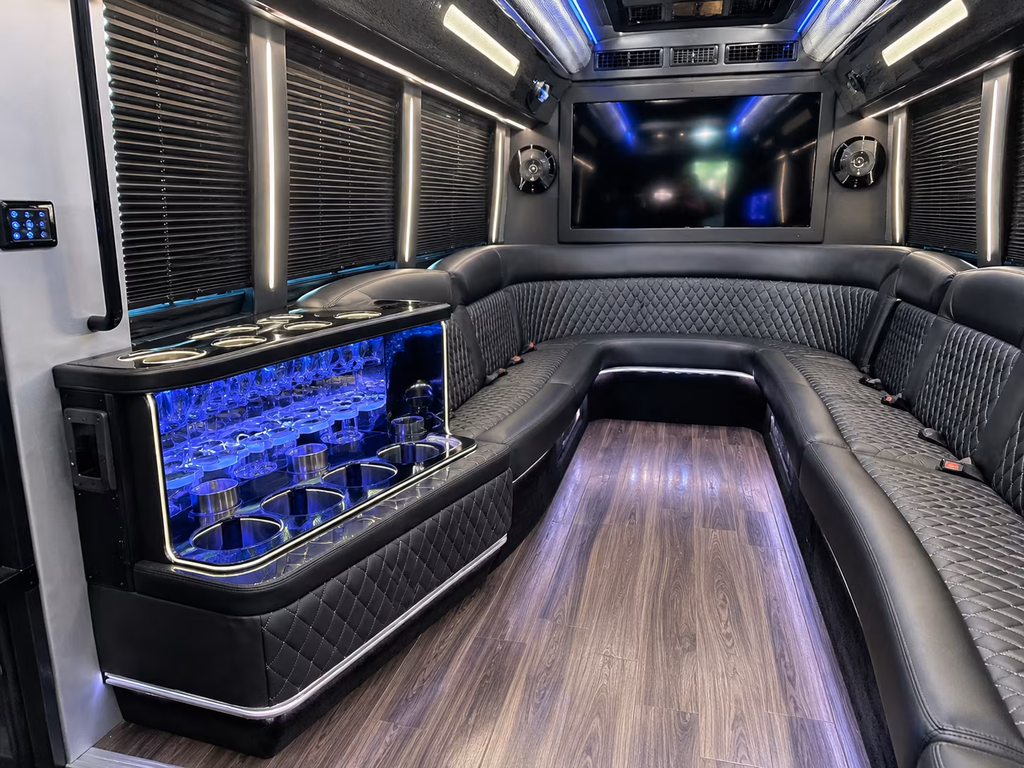 Toledo Prom & Homecoming Transportation party bus interior