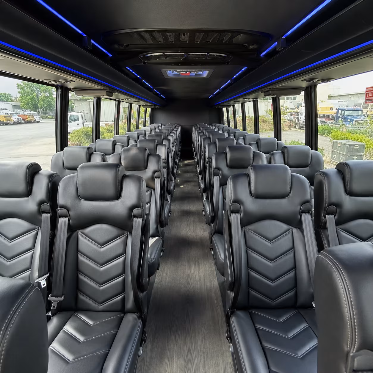 Toledo School Event Transportation party bus interior