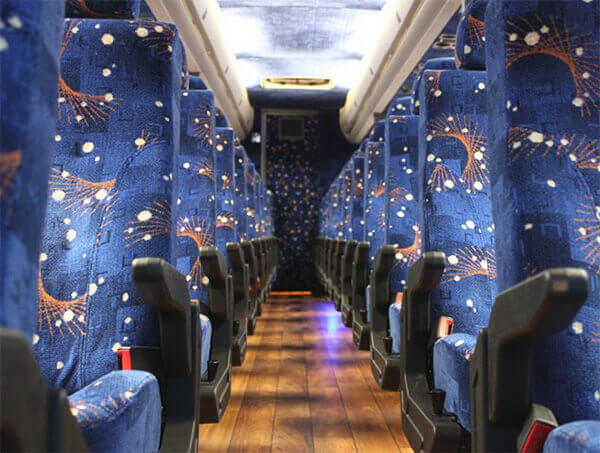 Toledo 50 passenger Charter Bus Interior