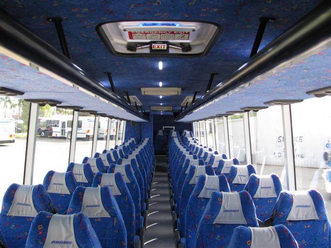 Cuyahoga Falls 56 Passenger Charter Bus Interior