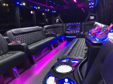 Hamilton 15 Passenger Party Bus Interior