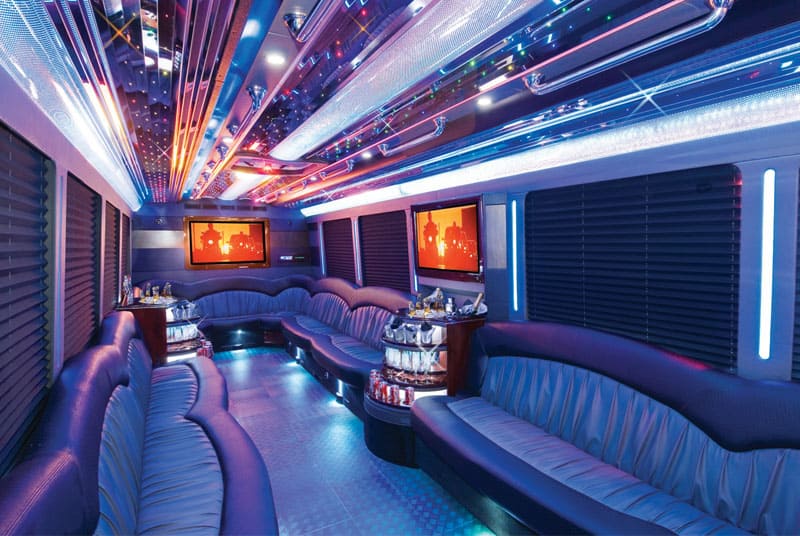 Lorain 20 Passenger Party Bus Interior