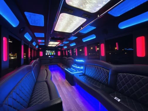 Middletown 35 Passenger Party Bus Interior