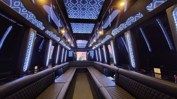 Toledo 40 Passenger Limo Bus Interior